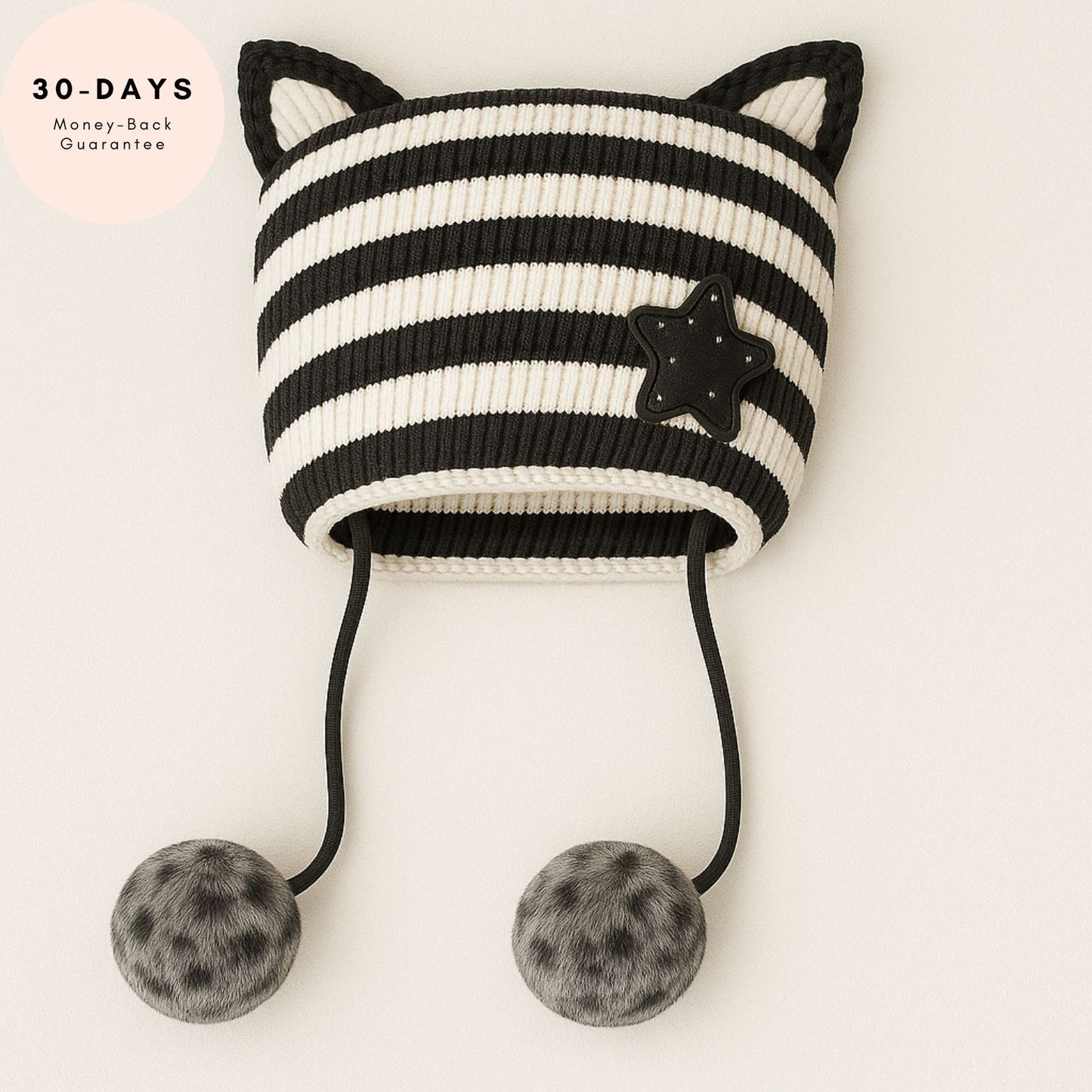 CozyKit Beanie – Warmth & Confidence for Her (Toffee Stripe)