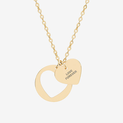 Engravable- Heart Cutout Necklace
