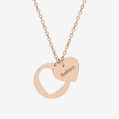 Engravable- Heart Cutout Necklace