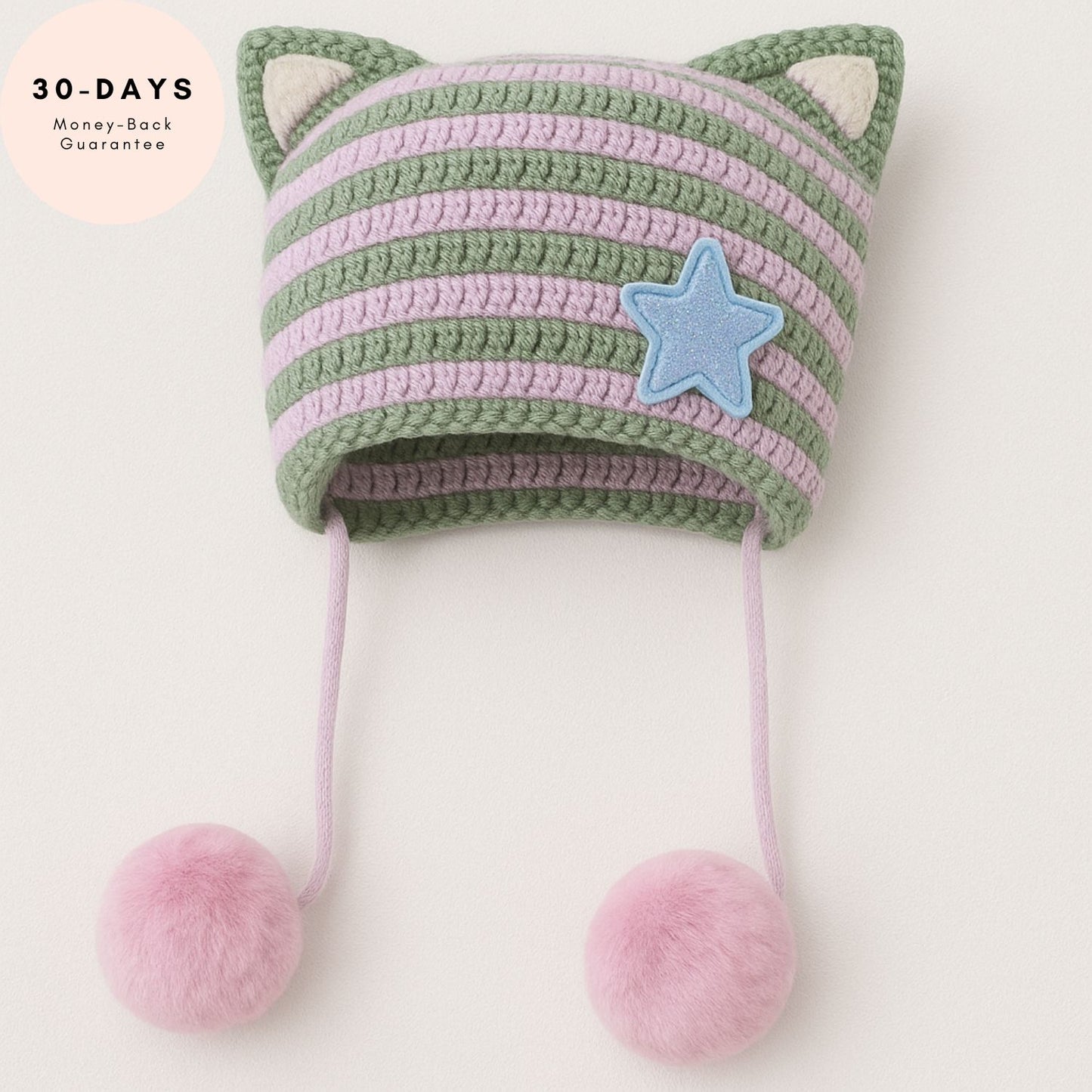 CozyKit Beanie – Warmth & Confidence for Her (Moonlight Stripe)