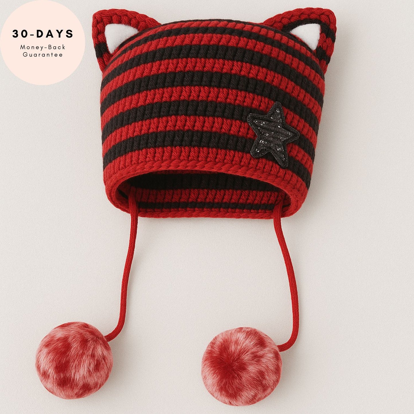 CozyKit Beanie – Warmth & Confidence for Her (Moonlight Stripe)