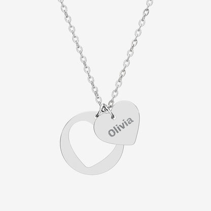 Engravable- Heart Cutout Necklace