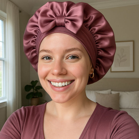 Luxury Double-Layered Bonnet – Silky Night Protection for Hair
