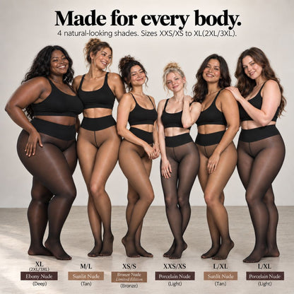 woolisi barewarm tights size and shade- made for everybody